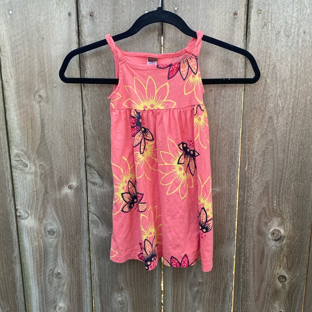 Girls Tea Pink Floral Sundress Size 3